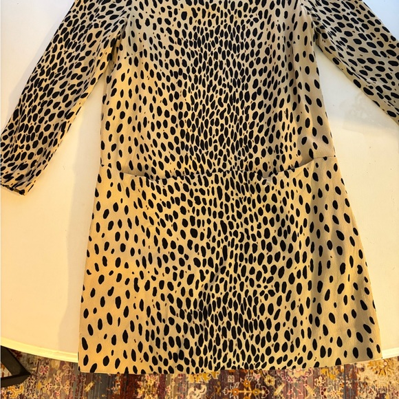J CREW Leopard lined midi dress size 2 - Picture 3 of 7